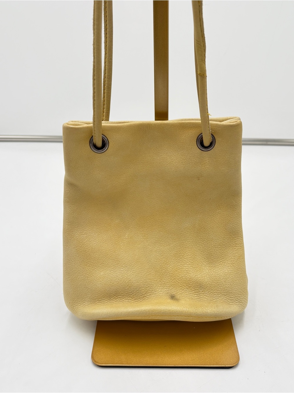 Latico Cassidy Leather Crossbody Bag Lemon Butter Yellow Purse Handbag Made USA
